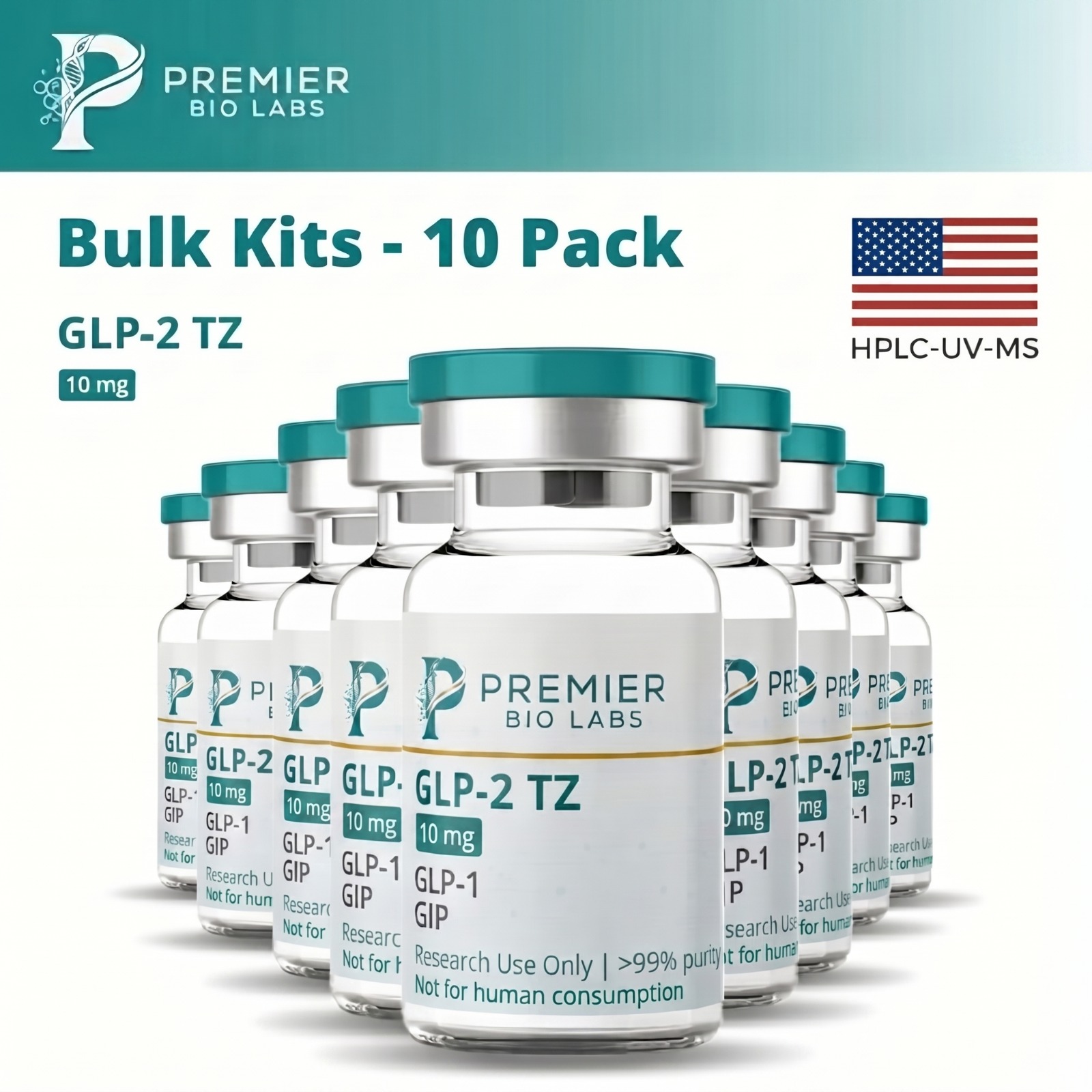 Bulk Kit – GLP-2 TZ 10mg (10 Pack)