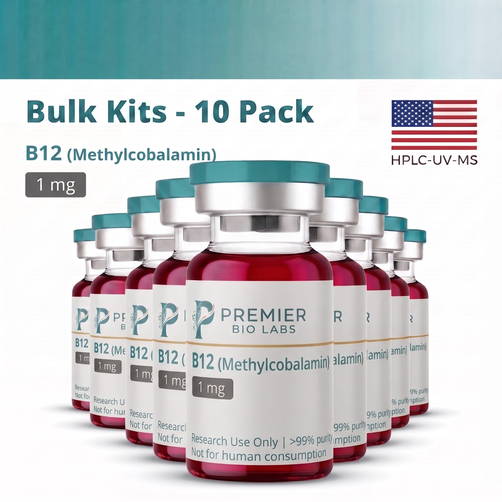 B12 (Methylcobalamin) 1mg Bulk Kit – 10 Pack