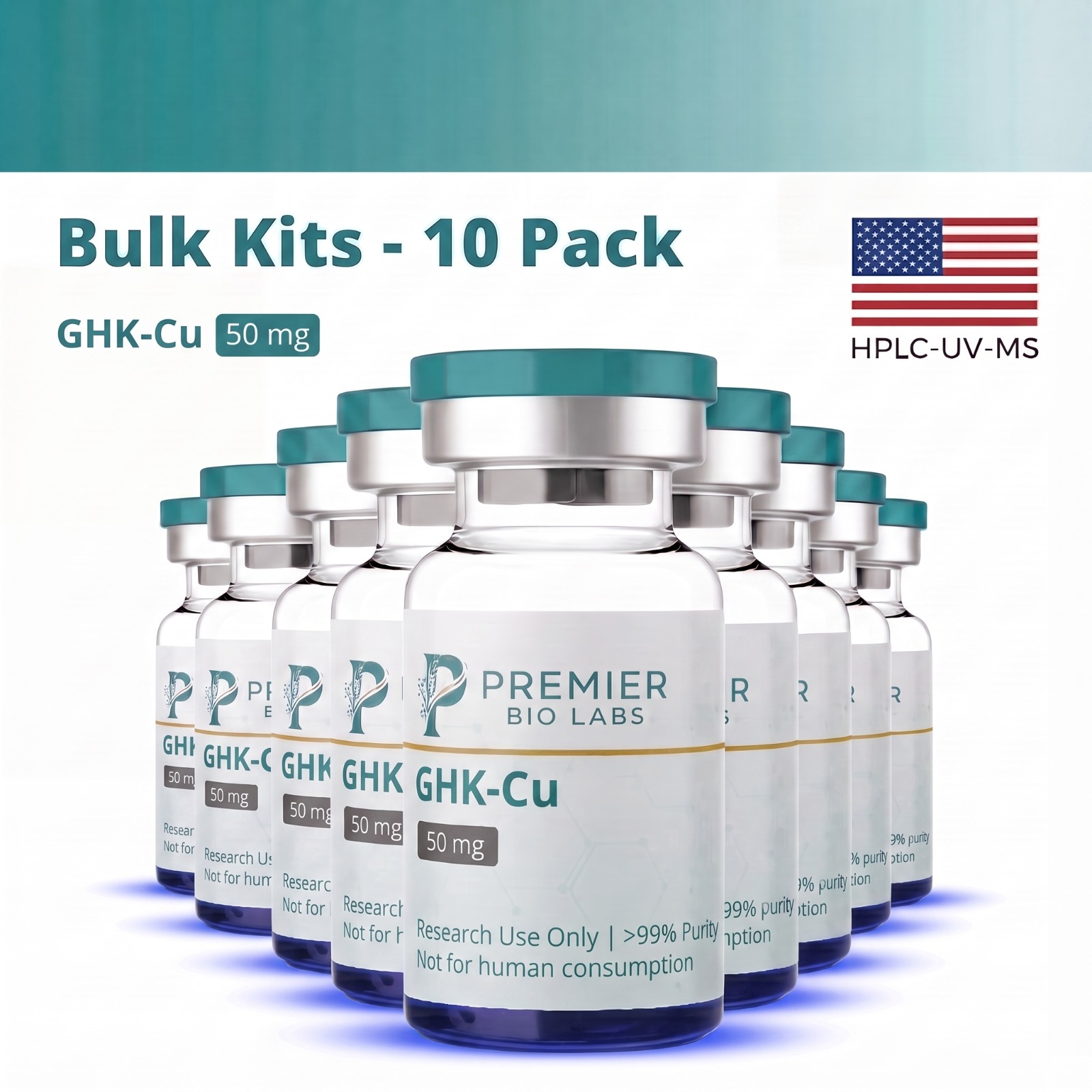 GHK-Cu 50mg Bulk Kit – 10 Pack