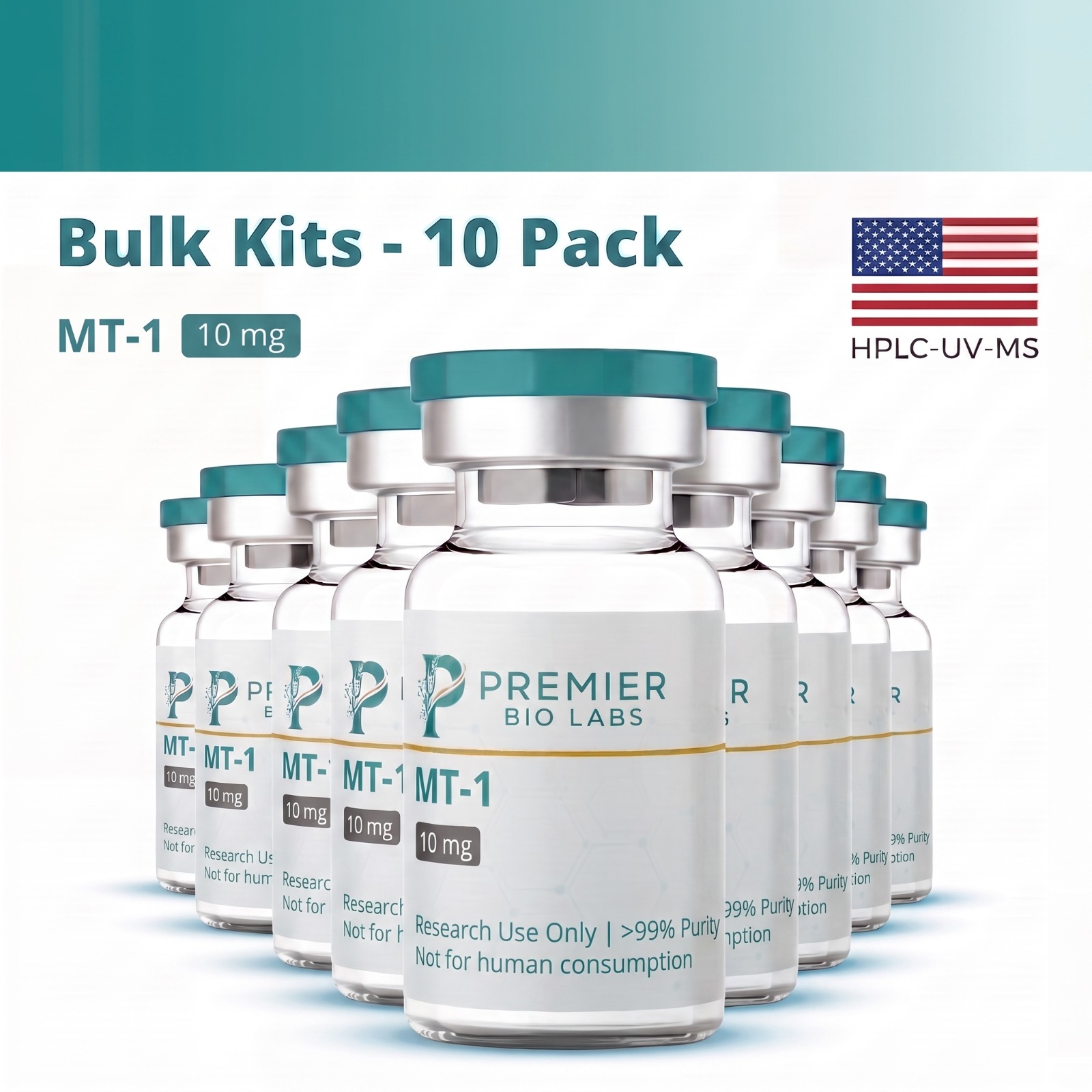Melanotan-1 (MT-1) 10mg Bulk Kit – 10 Pack
