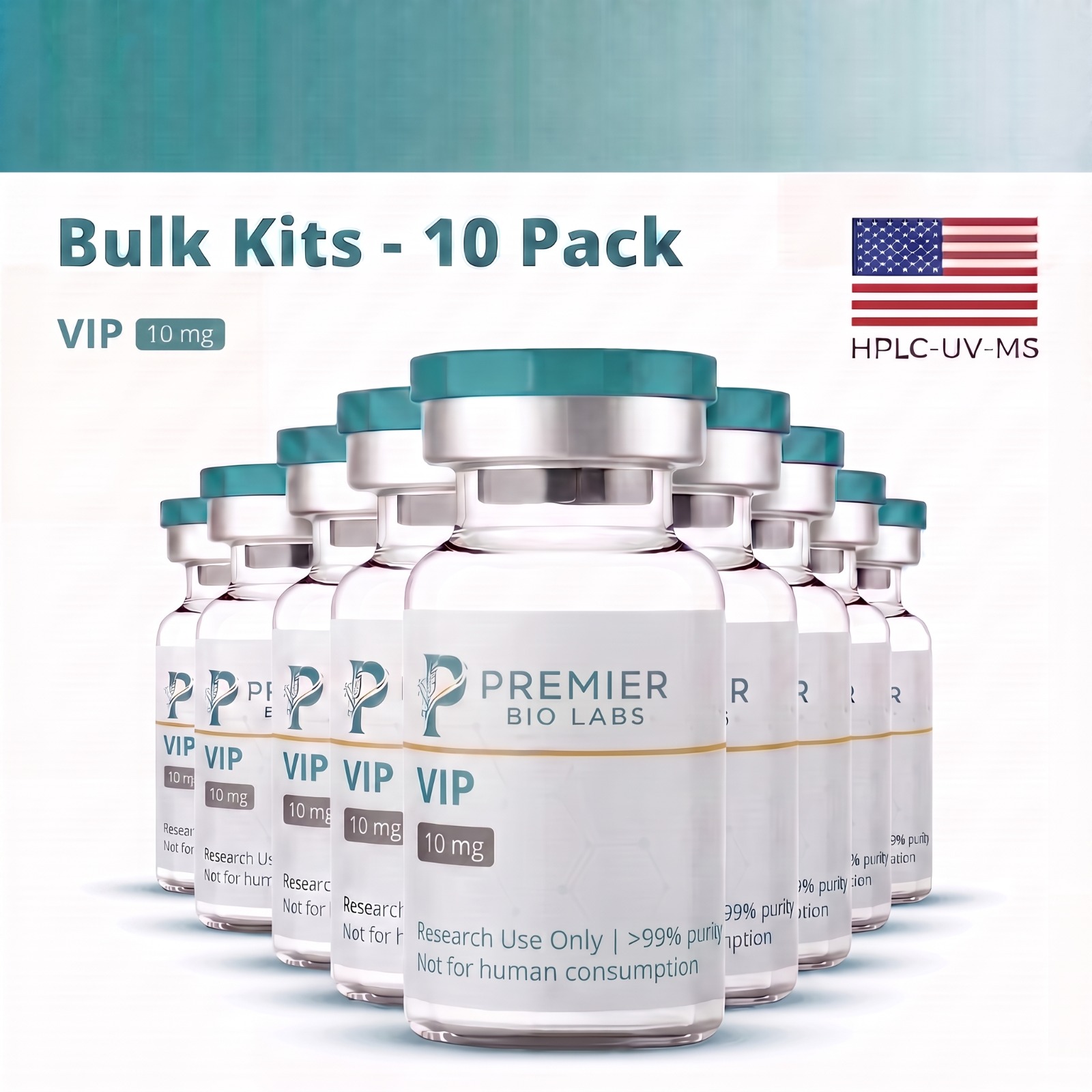 VIP (Vasoactive Intestinal Compound) 10mg Bulk Kit – 10 Pack