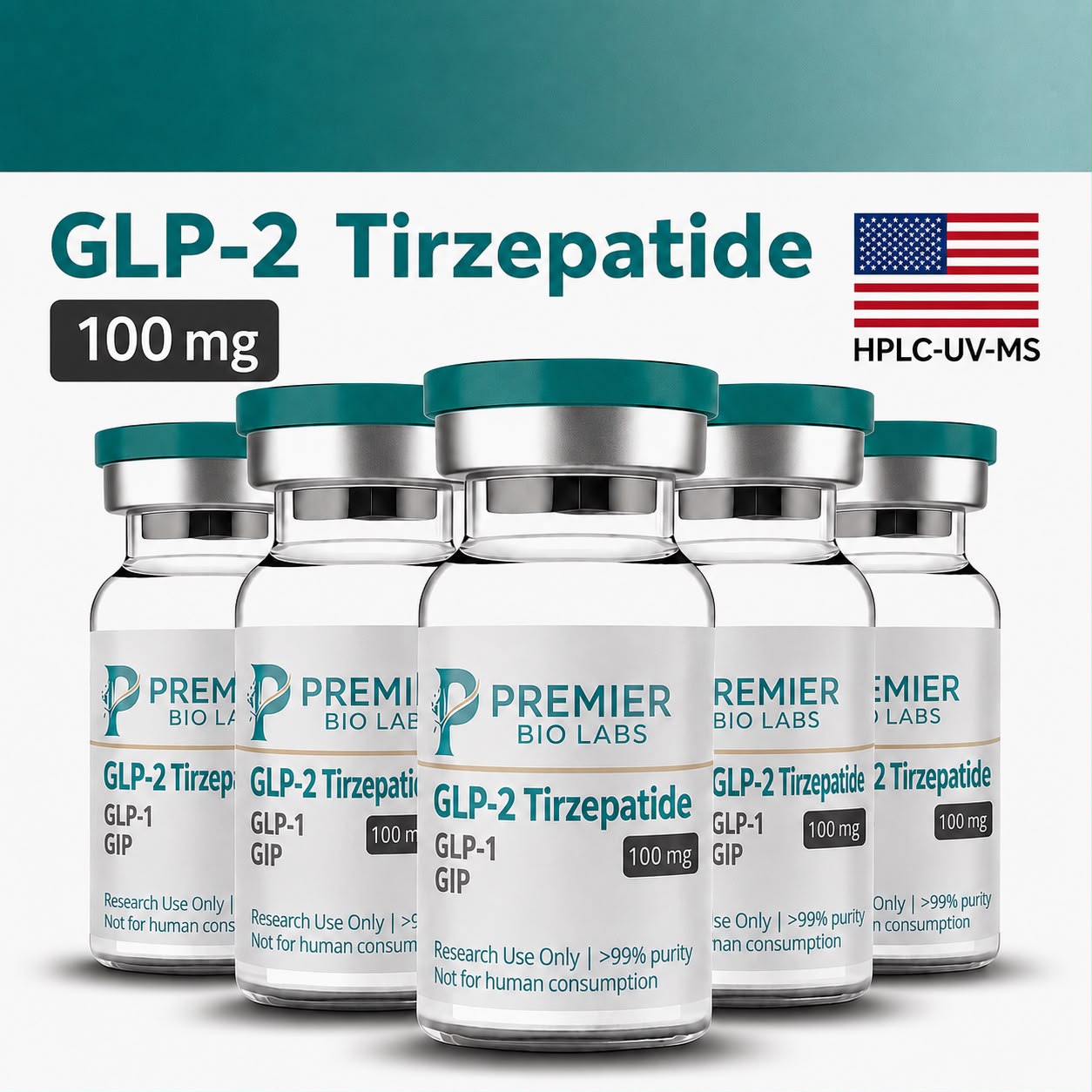 GLP-2 Tirzepatide 100mg Bulk Kit – 5 Pack