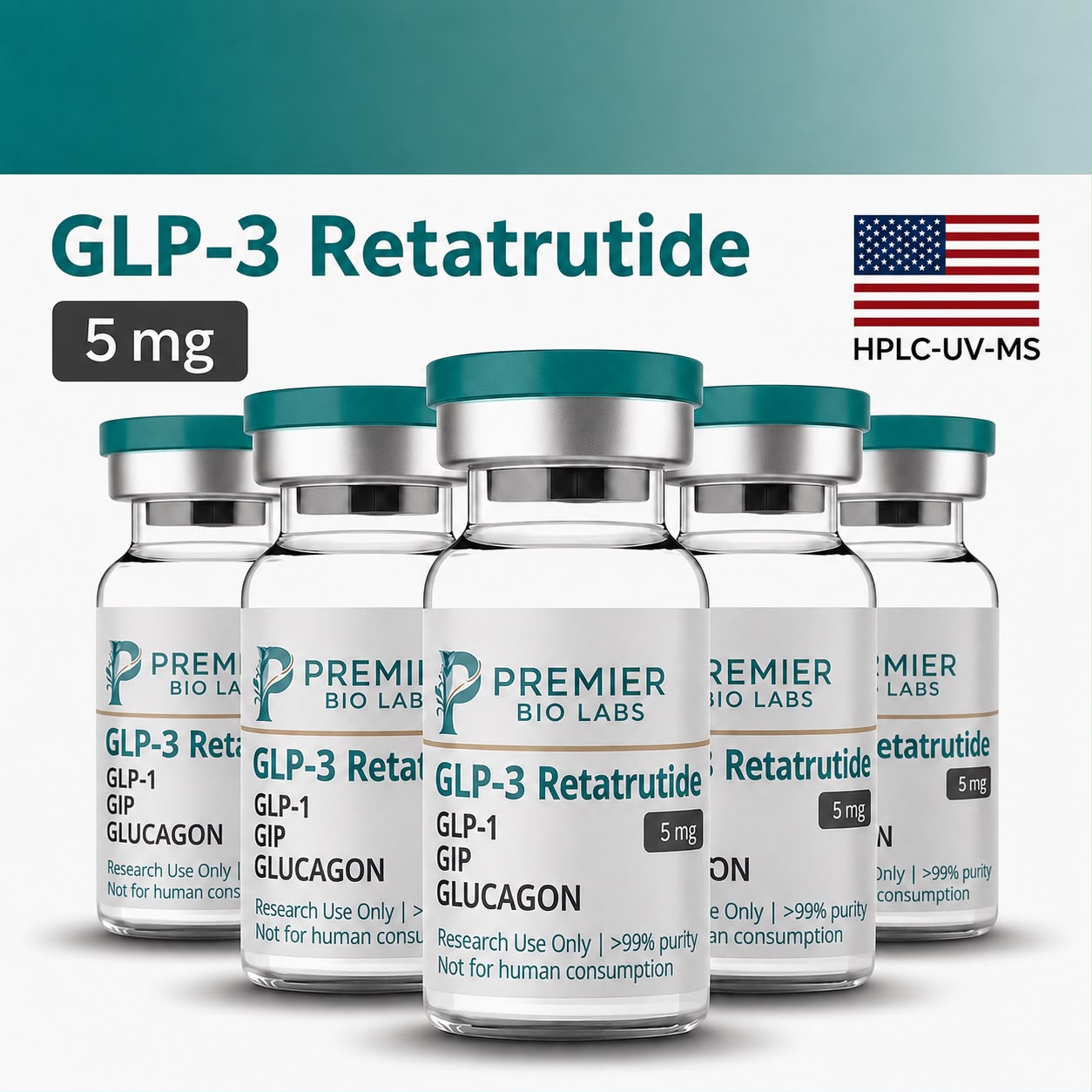 GLP-3 Retatrutide 5mg Bulk Kit – 5 Pack