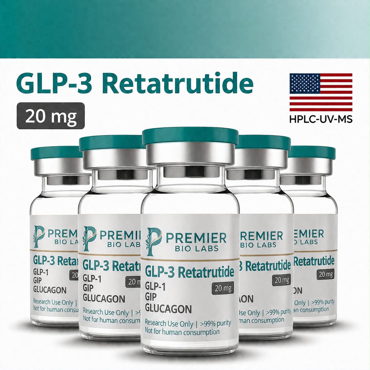 GLP-3 Retatrutide 20mg Bulk Kit – 5 Pack