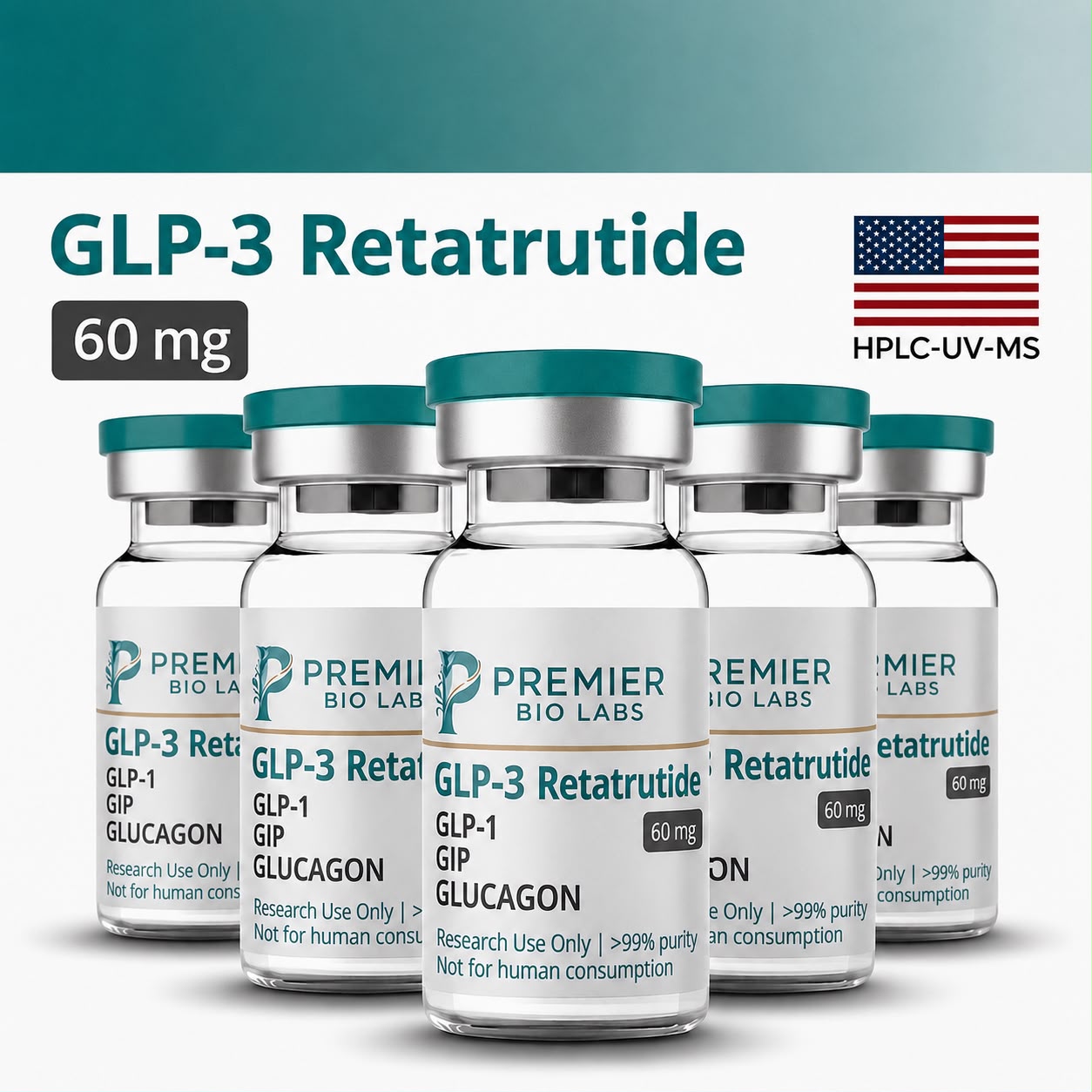 GLP-3 Retatrutide 60mg Bulk Kit – 5 Pack