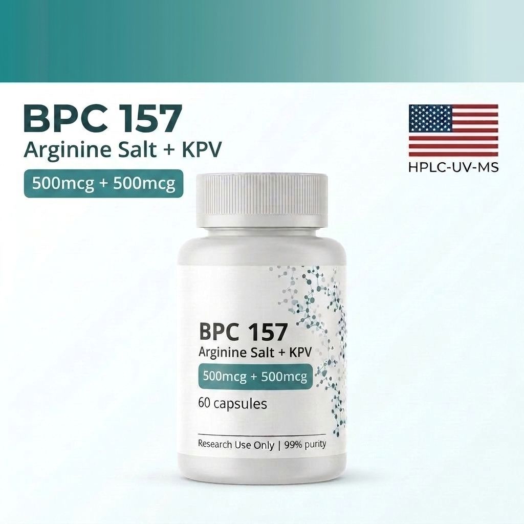 BPC-157 & KPV -- 60 Capsules x 500mcg/500mcg