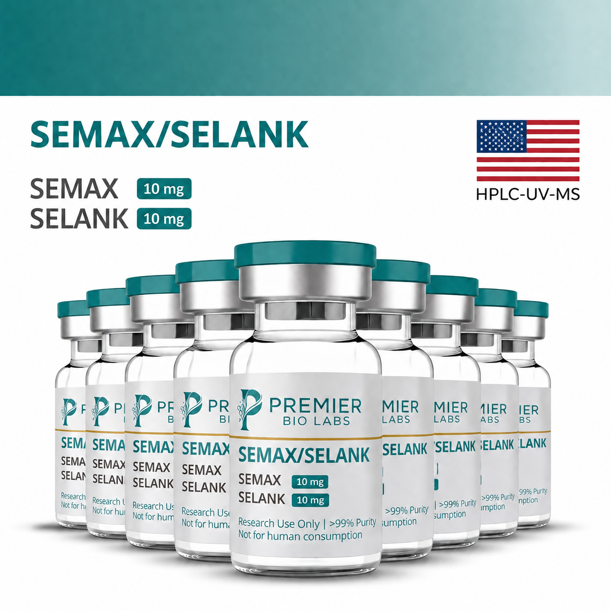 Semax/Selank Blend 10/10mg Bulk Kit – 10 Pack
