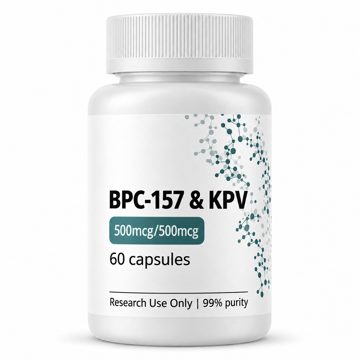 BPC-157 & KPV -- 60 Capsules x 500mcg/500mcg